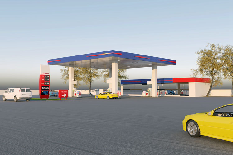 petrol fuel station