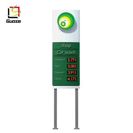 outdoor gas station sign board pylon signs